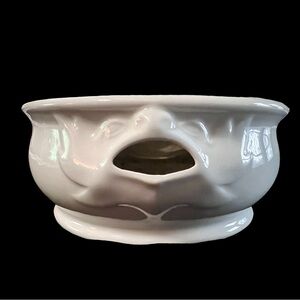 Antique White Royal Ironstone Victorian China Spittoon